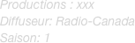 Productions : xxx
Diffuseur: Radio-Canada
Saison: 1